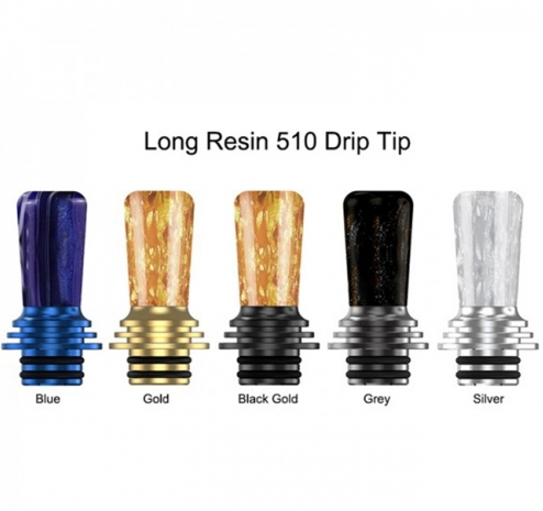 Drip Tip 510 in resina lunga Hellvape Dead Rabbit MTL RTA