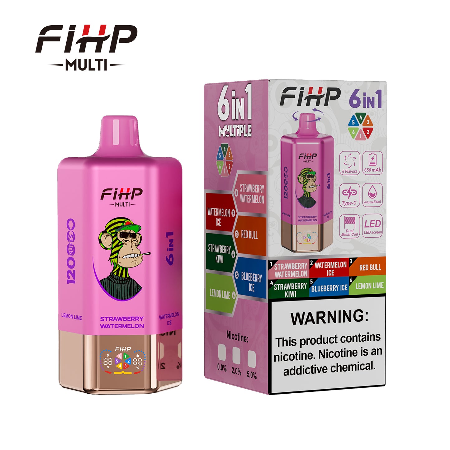 Kit monouso ricaricabile FIHP Multi 120000 120K Puffs 6 in 1