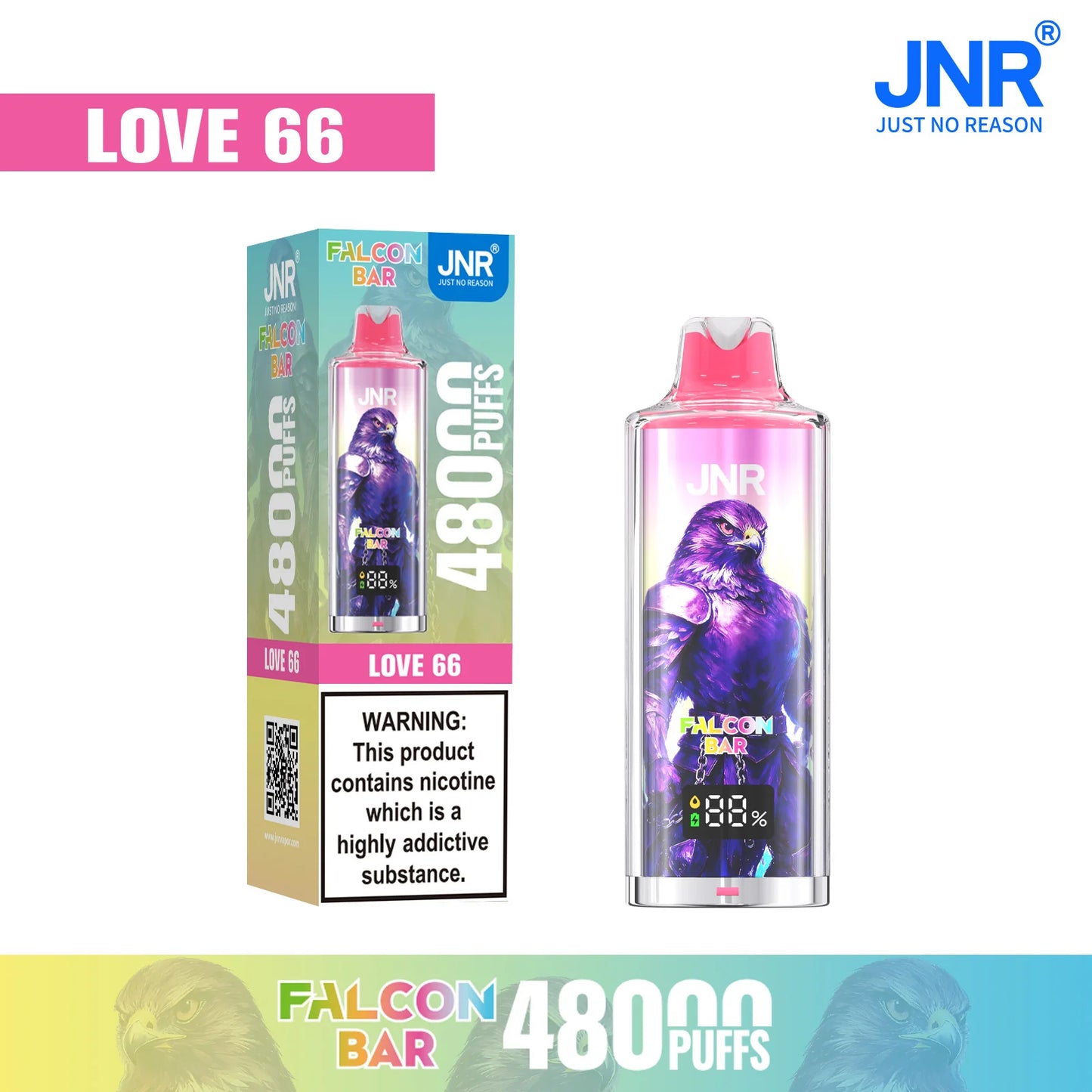Kit monouso ricaricabile JNR Falcon Bar 48000 Puffs