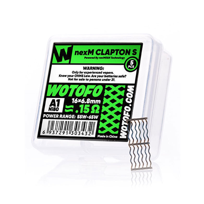 WOTOFO NexMESH Clapton S Ni80 + A1 0.15ohm 5 pezzi