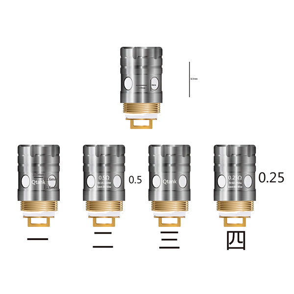 Confezioni da 5 pezzi HENGLING Qtank Atomizzatore Sostituzione Bobine Head
