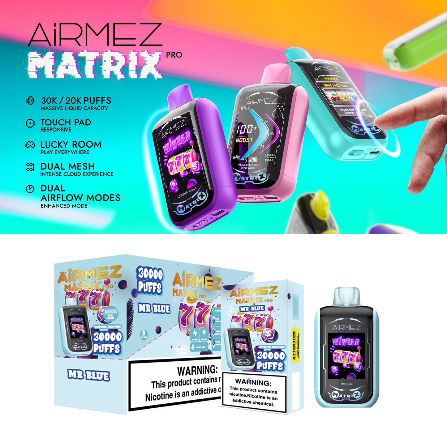 Kit monouso Airmez Matrix 25000 25K Puffs