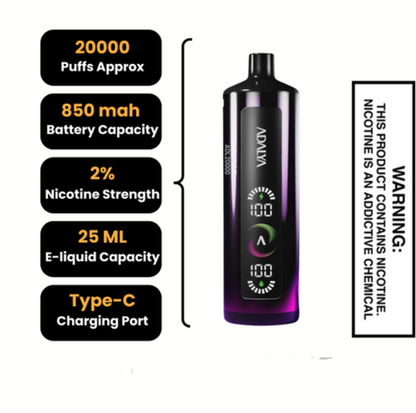 Kit monouso Adalya ADL20000 Hookah Shisha (20K Puffs)