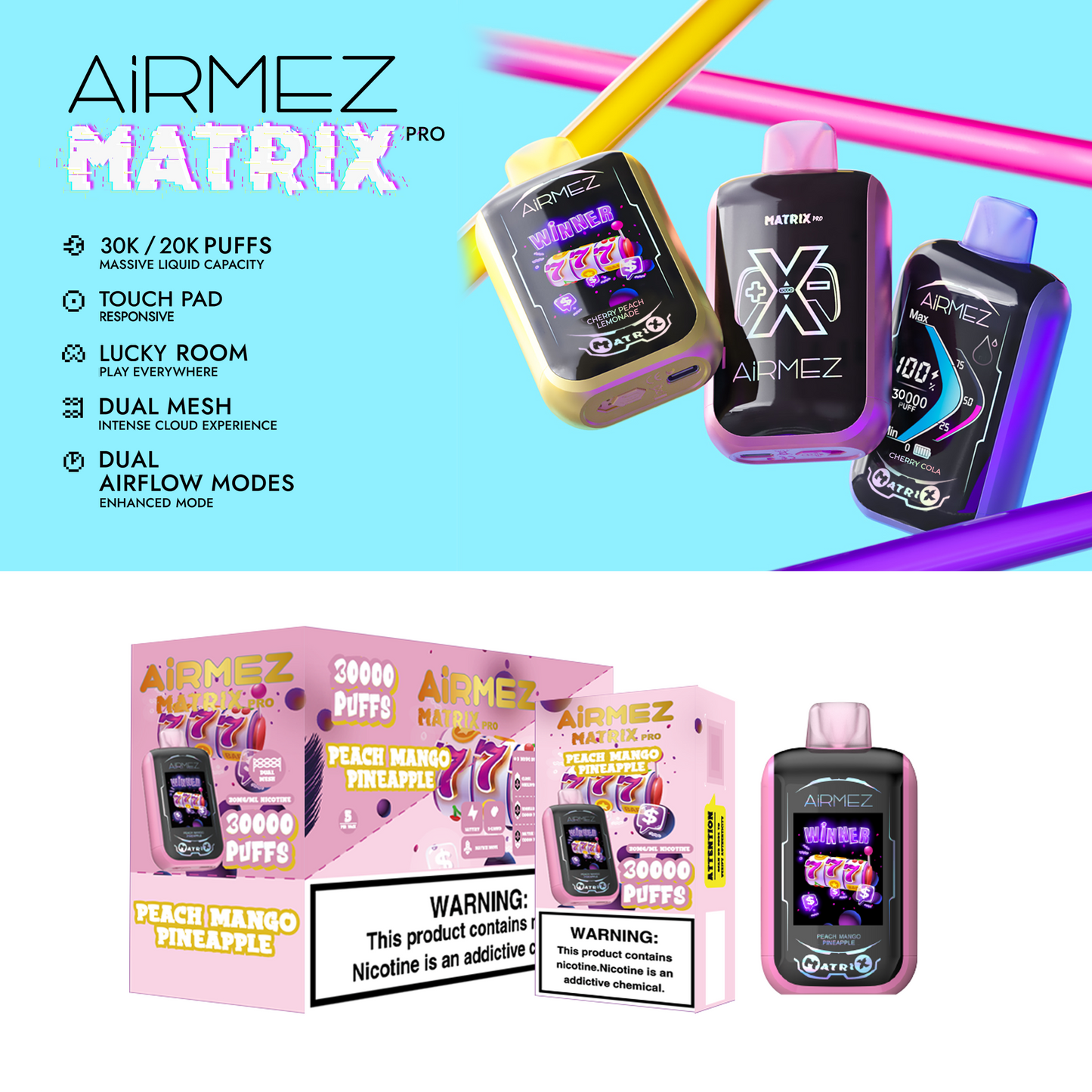 Kit monouso Airmez Matrix 25000 25K Puffs