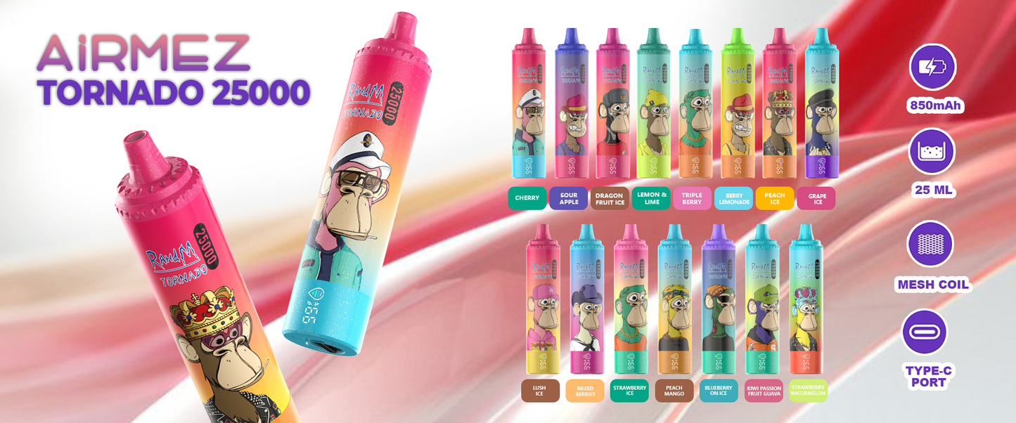 Kit monouso Airmez Tornado 25000 25K Puffs