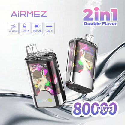 Kit monouso AiRMEZ Fox 80K 80000 Puffs 30ml (Dual Flavor)