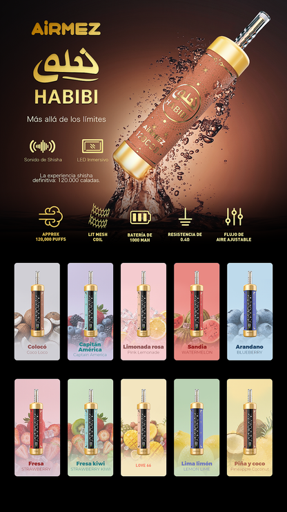 Kit monouso ricaricabile Airmez HABIBI 120K 120000 Puffs Shisha Hookah