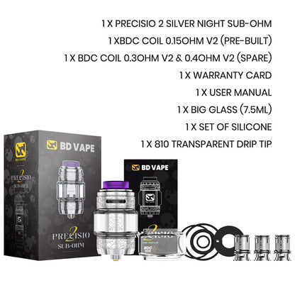 BD Vape Precisio 2 Sub Ohm Atomizzatore 5,5 ml/7,5 ml