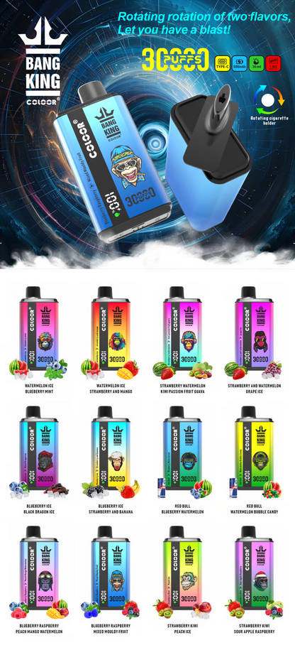 Bang King 30000 Puffs Double Flavor monouso Vape (display LED)