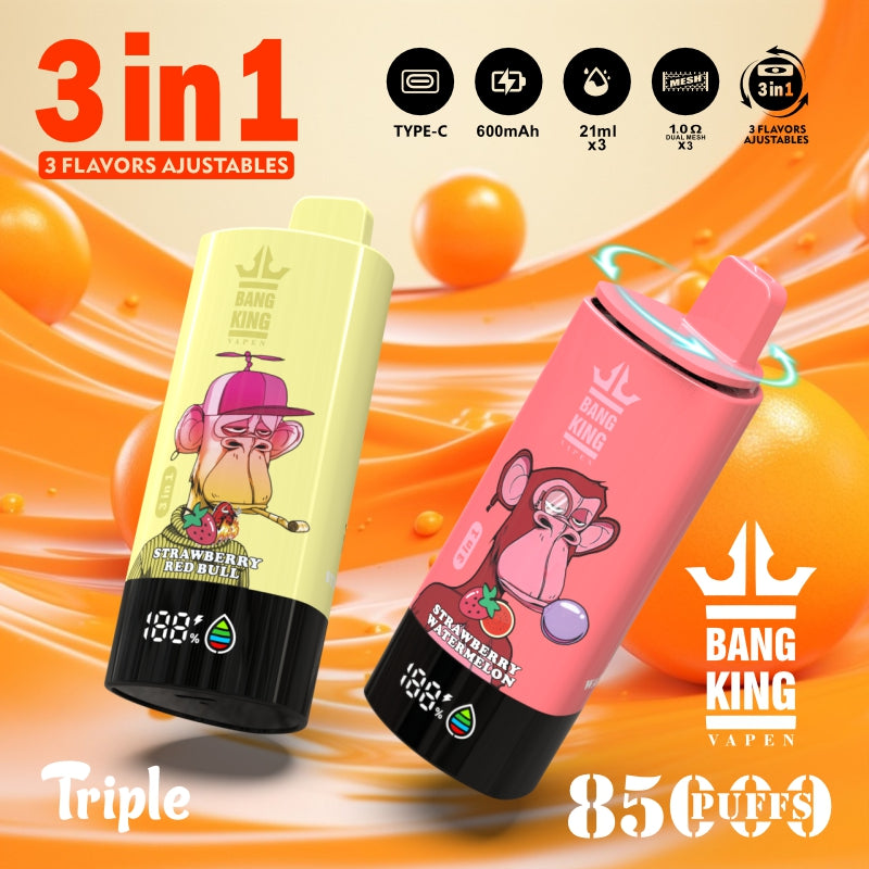 Kit monouso Bang King Triple 85K 3in1 (85000 Puffs)