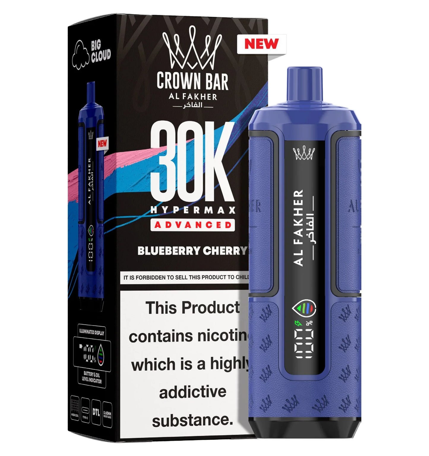 Kit monouso preriempito AL Fakher Crown Bar 30K Hypermax