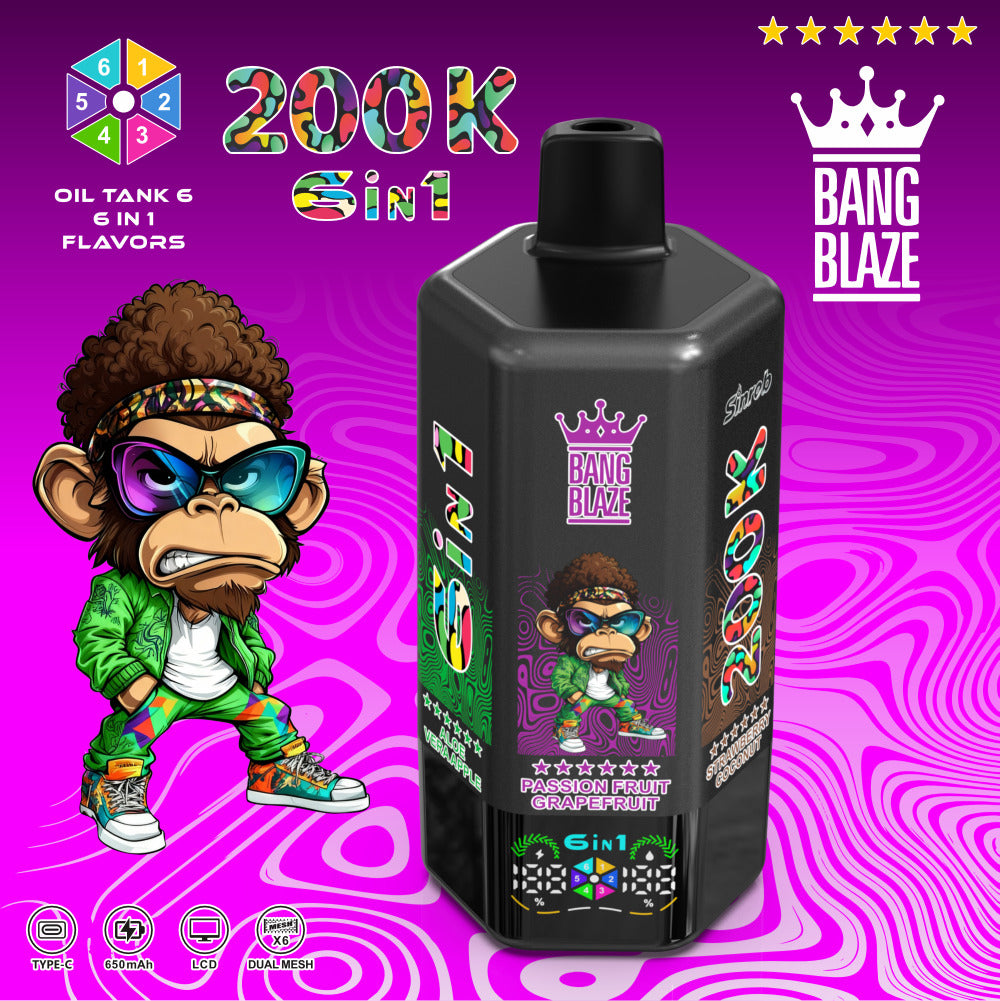 Kit monouso Bang Blaze 200K 200000 Puffs 6 in 1