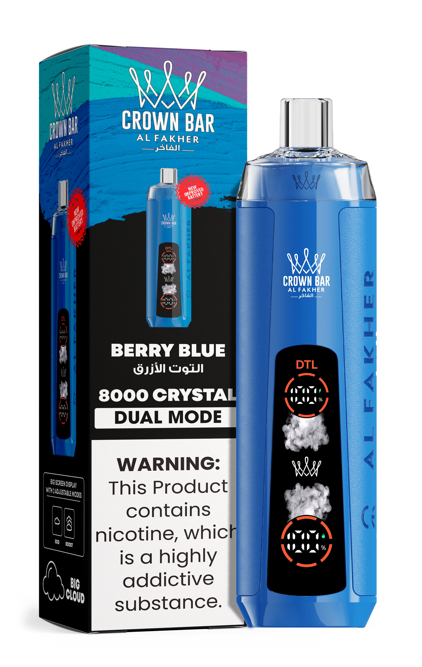 Kit monouso AL Fakher Crown Bar 8000 Crystal Dual Mode