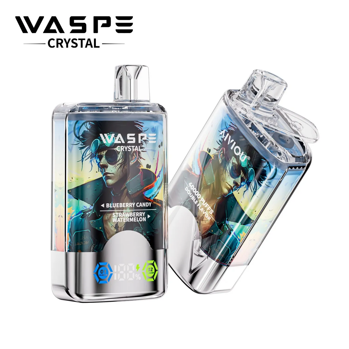 Kit monouso WASPE Crystal 40000 Puffs 40K (doppio gusto)