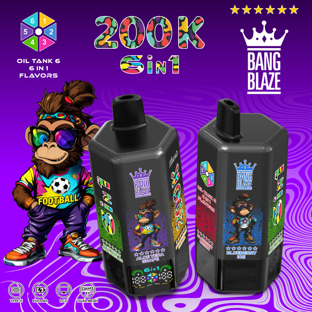 Kit monouso Bang Blaze 200K 200000 Puffs 6 in 1
