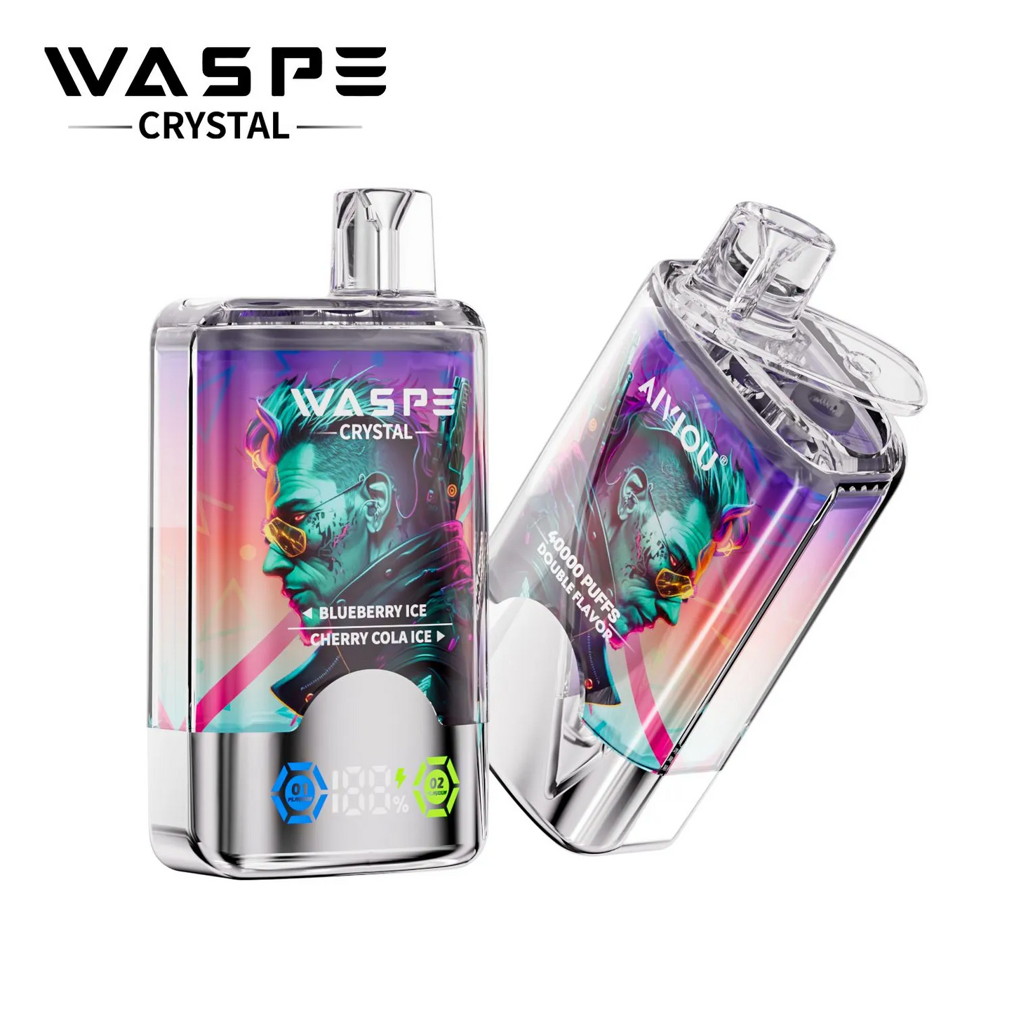 Kit monouso WASPE Crystal 40000 Puffs 40K (doppio gusto)