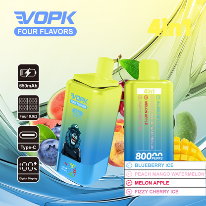 Kit monouso VOPK 80K Puffs 4IN1 650 mAh