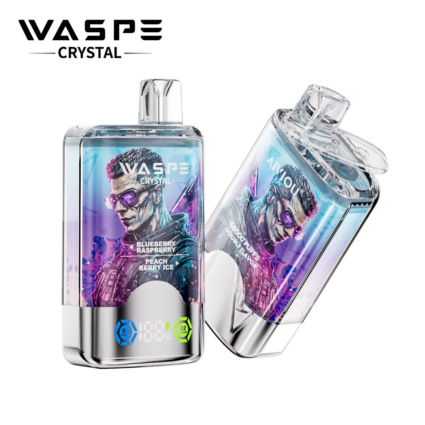Kit monouso WASPE Crystal 40000 Puffs 40K (doppio gusto)
