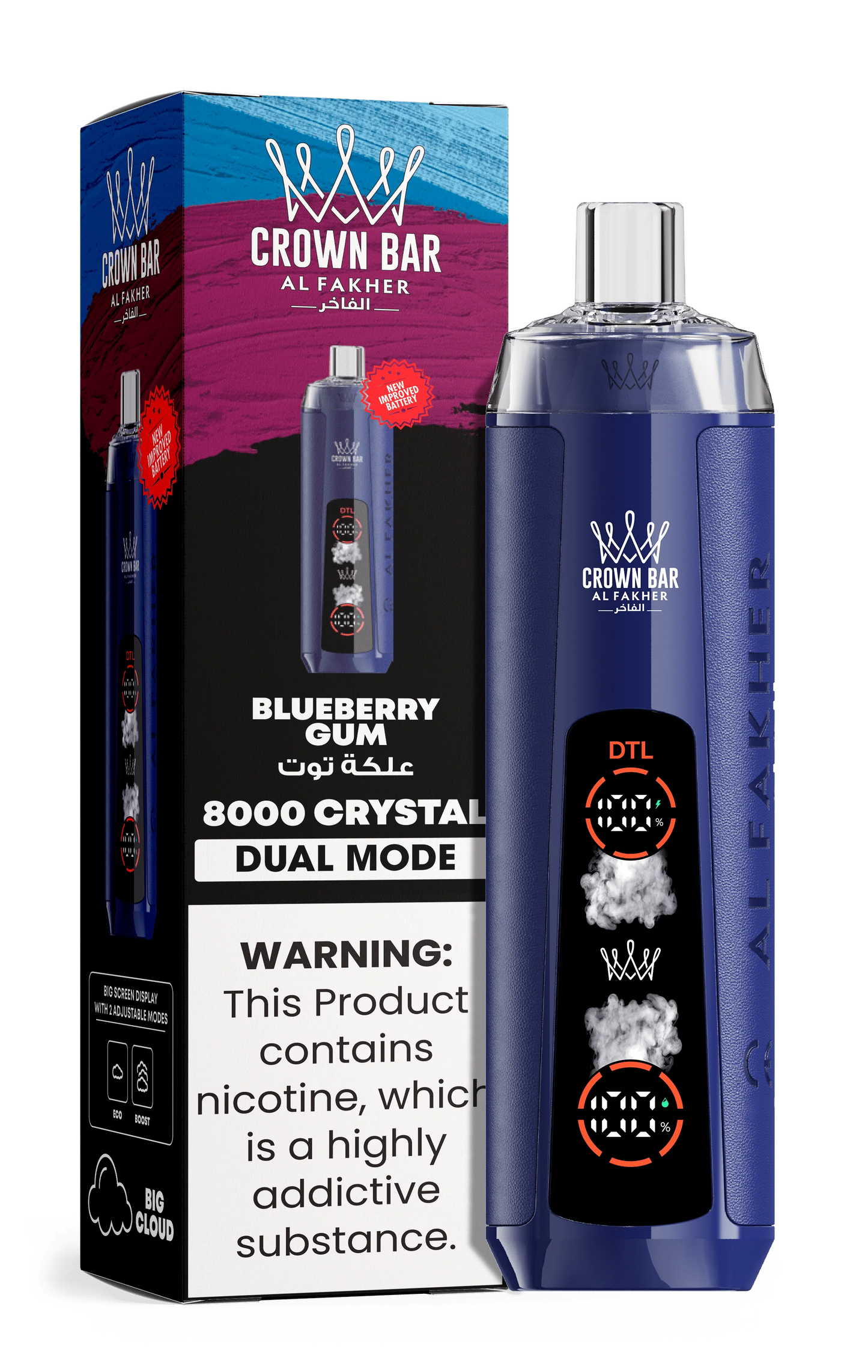 Kit monouso AL Fakher Crown Bar 8000 Crystal Dual Mode