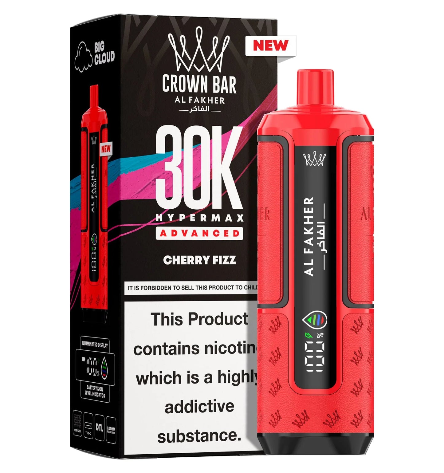 Kit monouso preriempito AL Fakher Crown Bar 30K Hypermax
