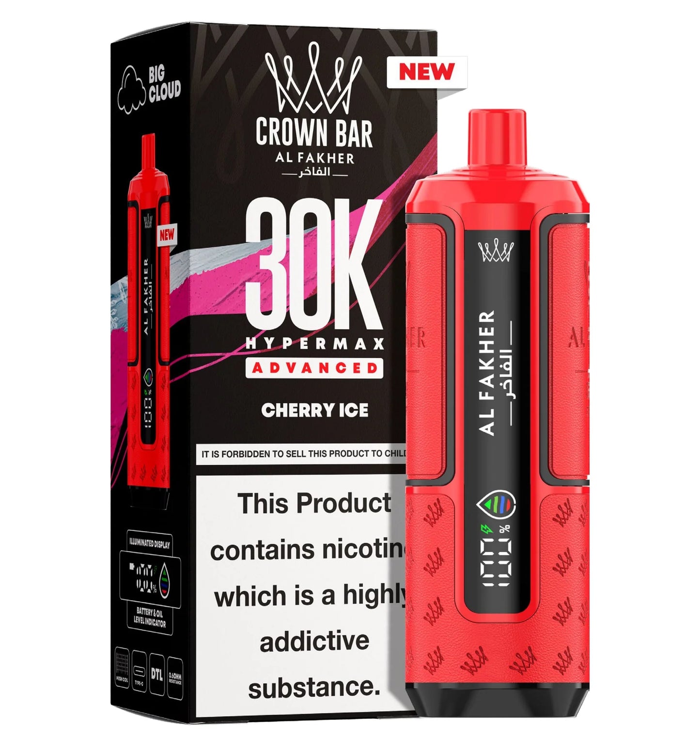 Kit monouso preriempito AL Fakher Crown Bar 30K Hypermax