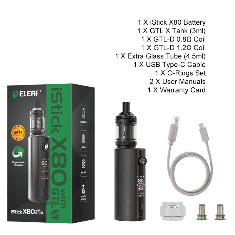 Kit Eleaf iStick X80 con atomizzatore GTL X 3ml