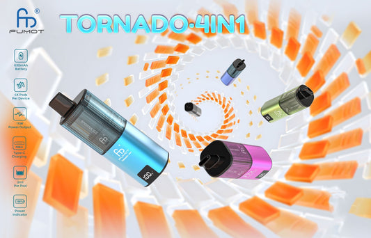 Kit Vape ricaricabile TPD sostituibile Fumot Tornado 4in1