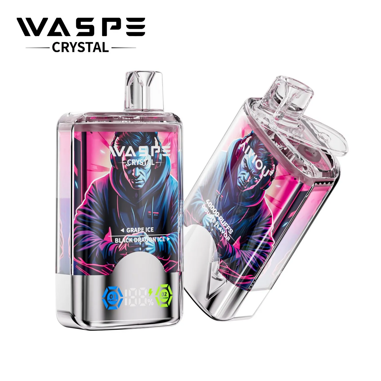 Kit monouso WASPE Crystal 40000 Puffs 40K (doppio gusto)