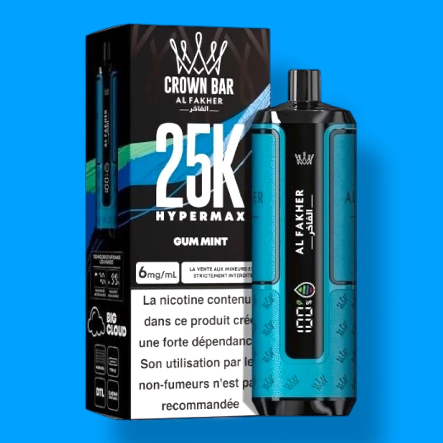 Kit monouso AL Fakher Crown Bar 25K Hypermax (25000 Puffs)