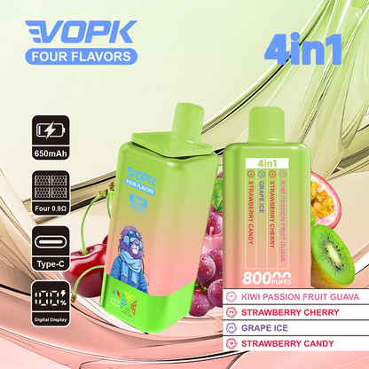 Kit monouso VOPK 80K Puffs 4IN1 650 mAh