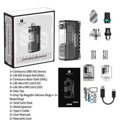 Kit Pod Mod Lost Vape Centaurus G80 80W AIO