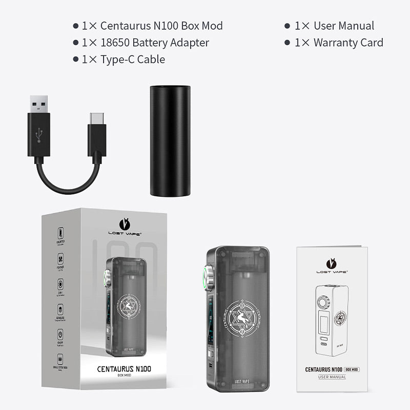 Kit Lost Vape Centaurus N100 con Centaurus Sub Ohm atomizzatore 5ml