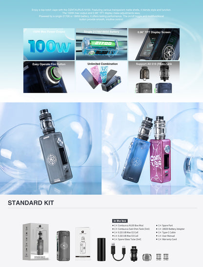 Kit Lost Vape Centaurus N100 con Centaurus Sub Ohm atomizzatore 5ml