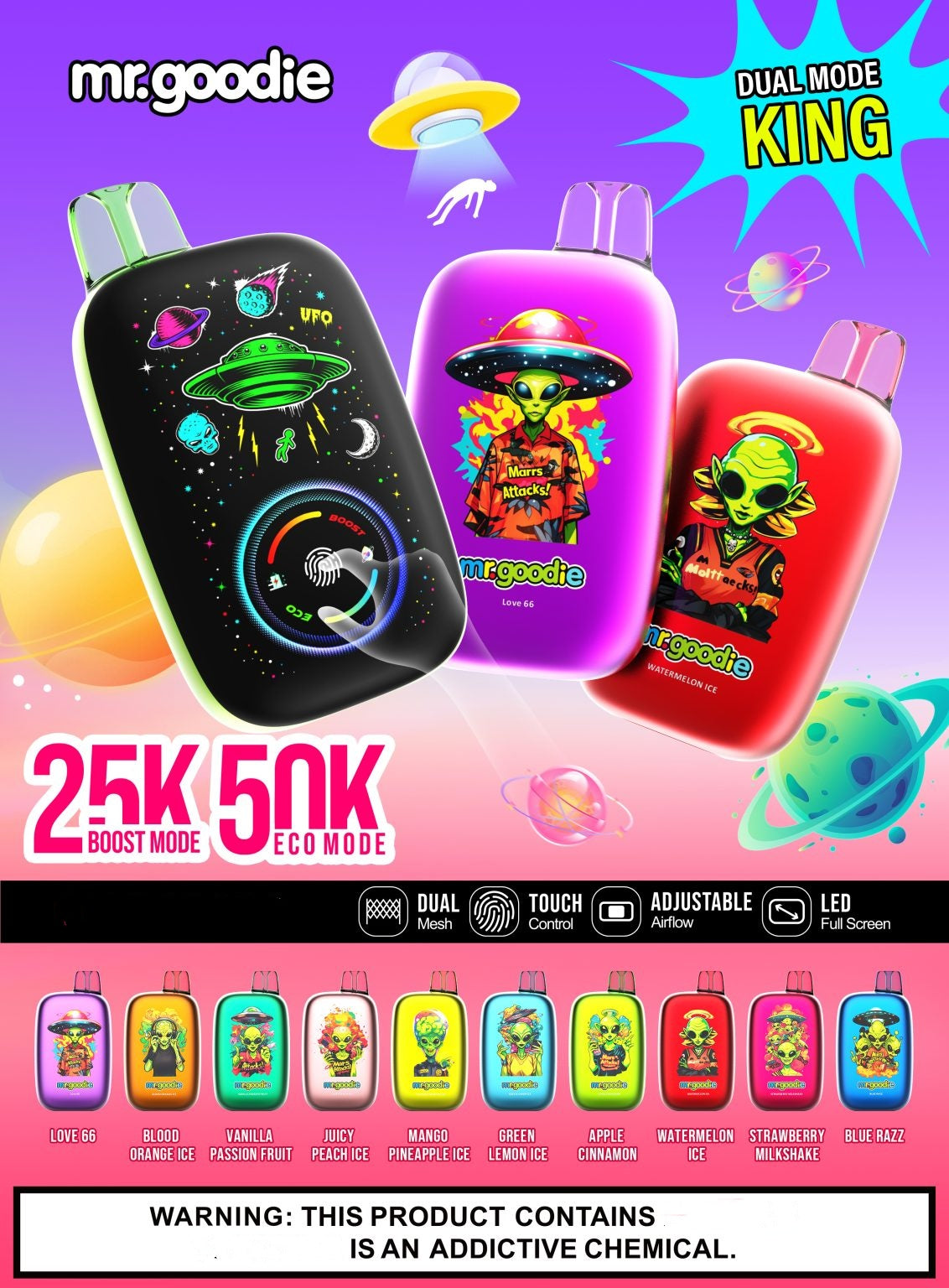 Kit monouso Mr.Goodie Dual Mode King 50K (50000 puffs)