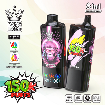 Kit monouso Bang Legend 150000 150K Puffs 6-in-1 Flavors