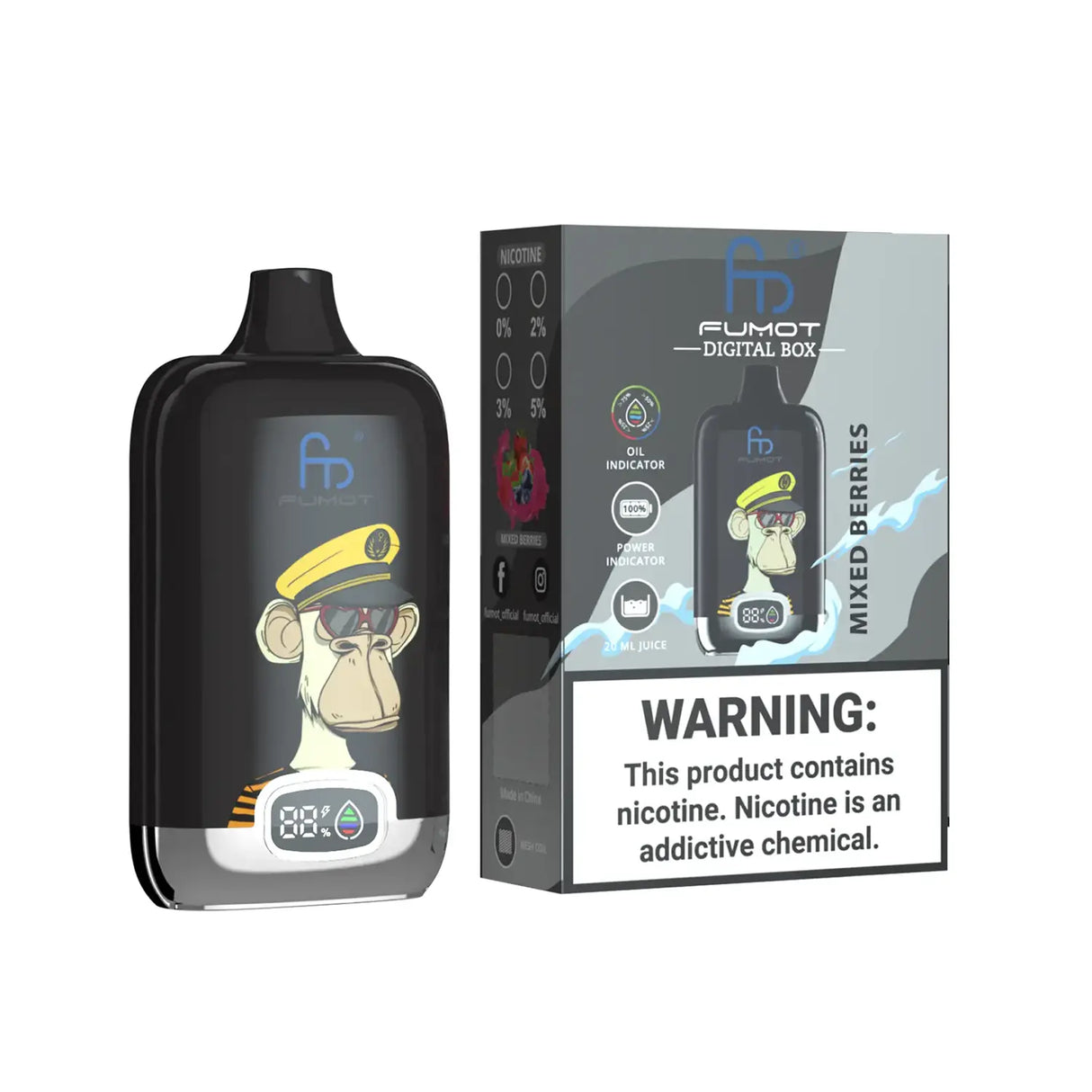 Kit monouso Fumot Randm Digital Box 12K 12000 Puffs 0mg
