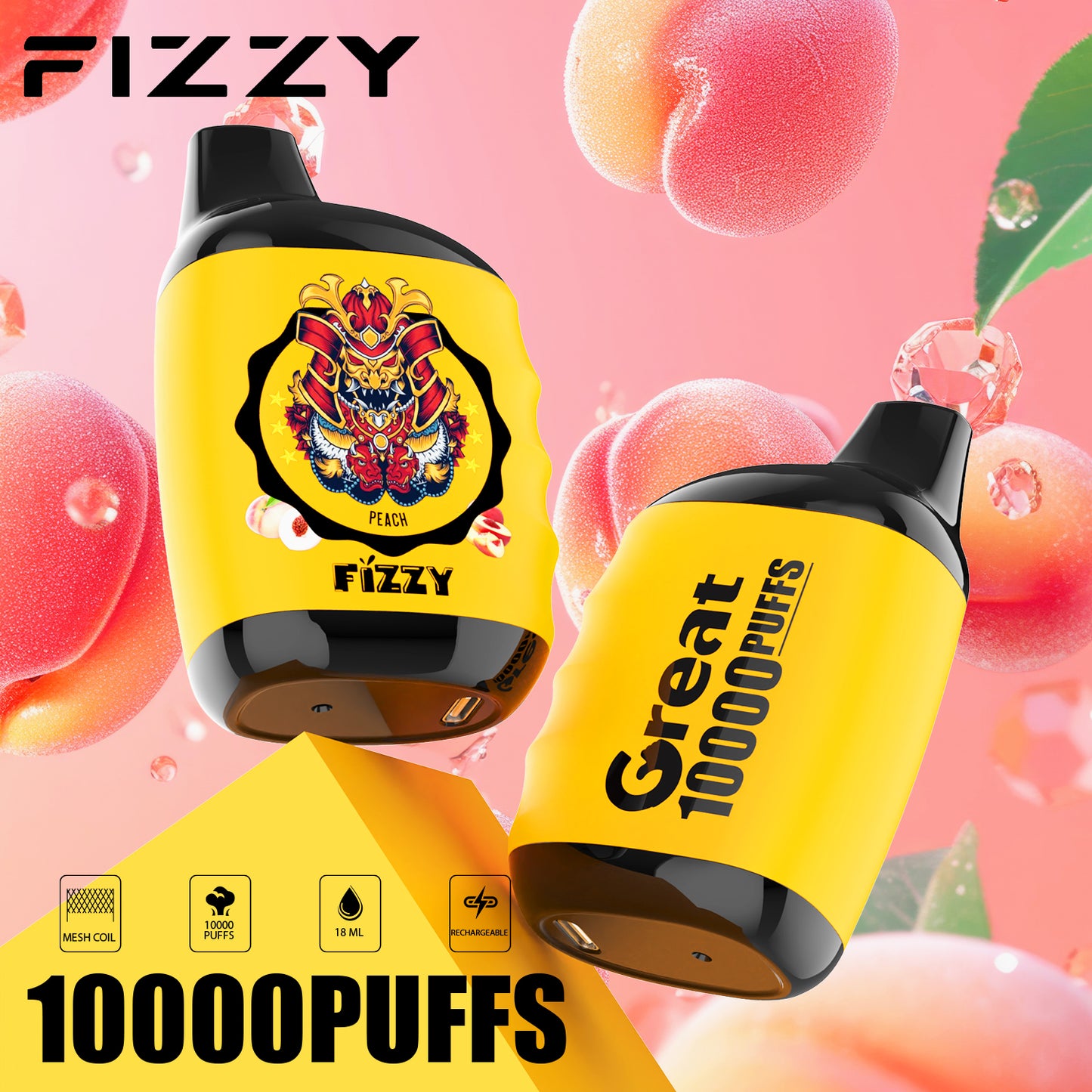 Fizzy GREAT 10000 Puffs Kit monouso ricaricabile