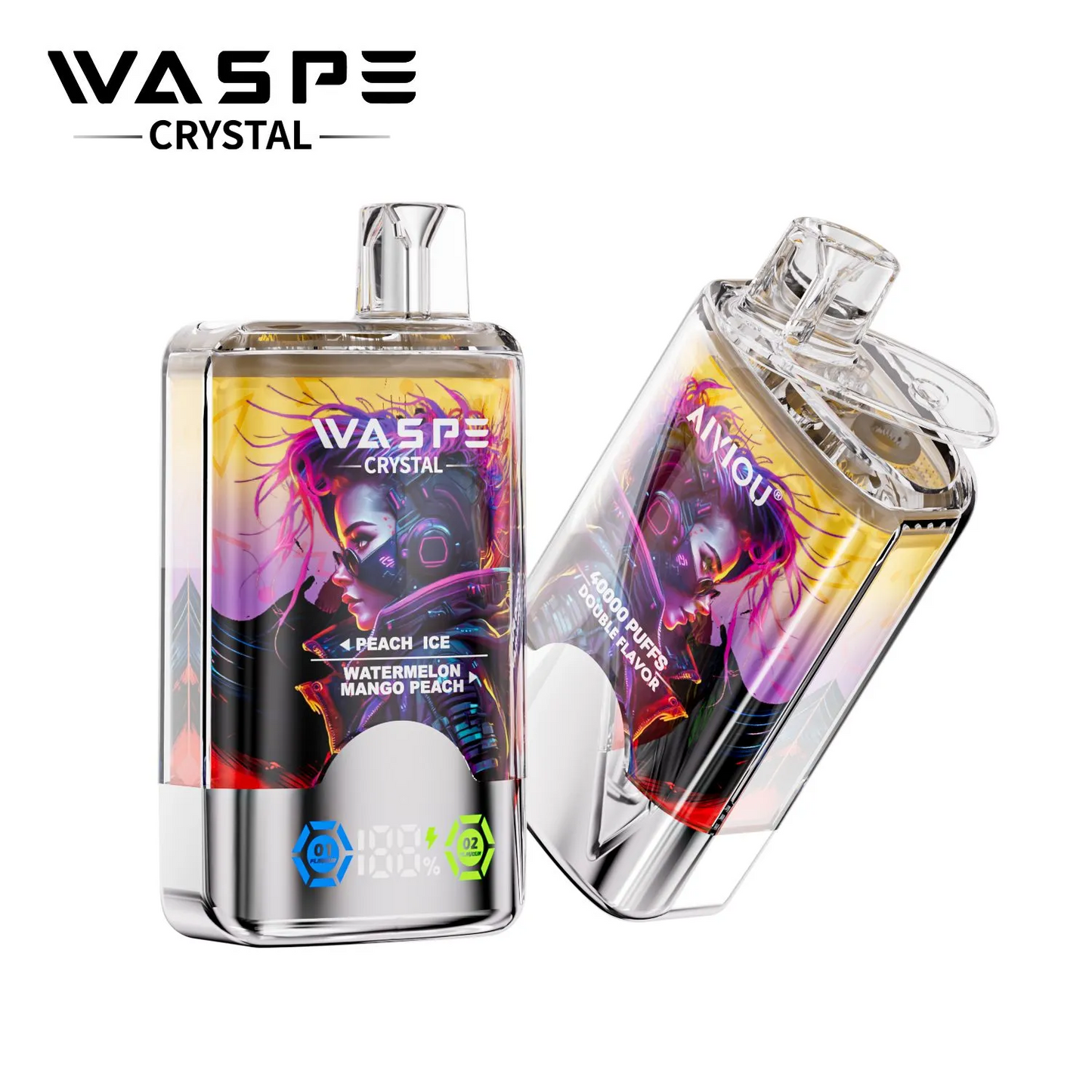 Kit monouso WASPE Crystal 40000 Puffs 40K (doppio gusto)