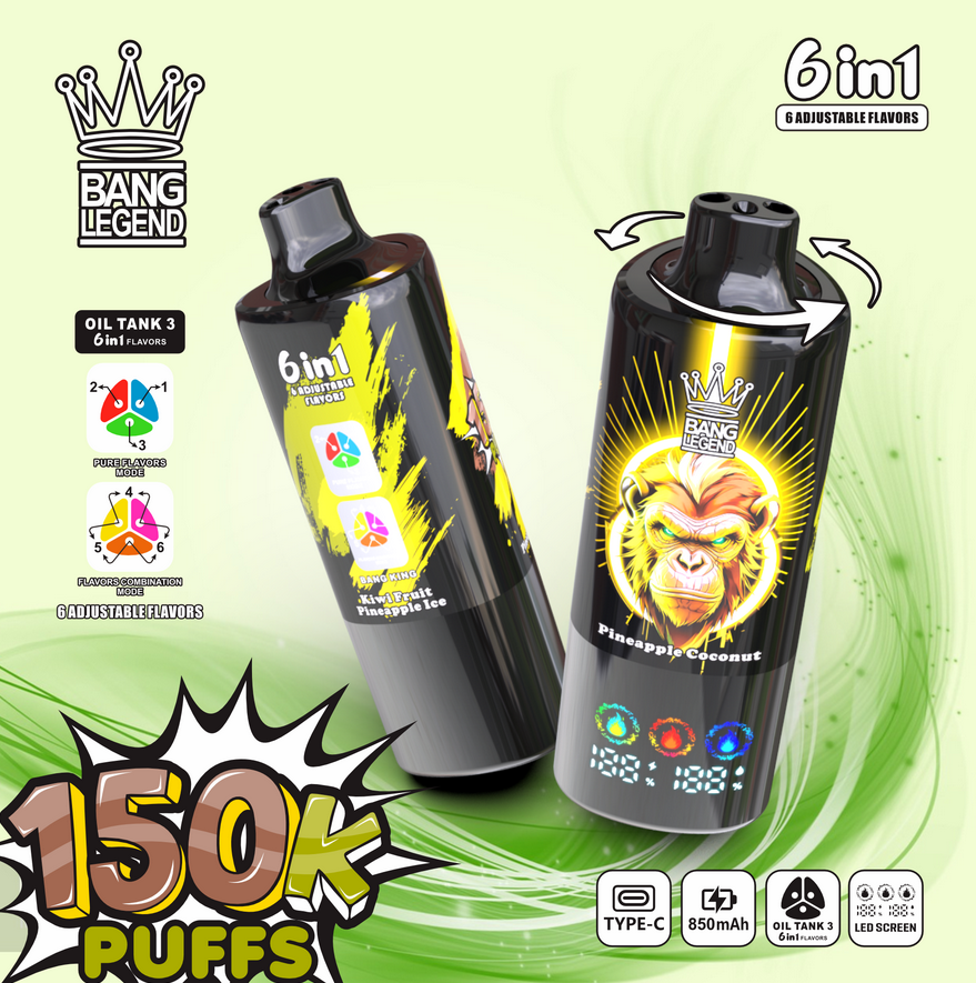 Kit monouso Bang Legend 150000 150K Puffs 6-in-1 Flavors