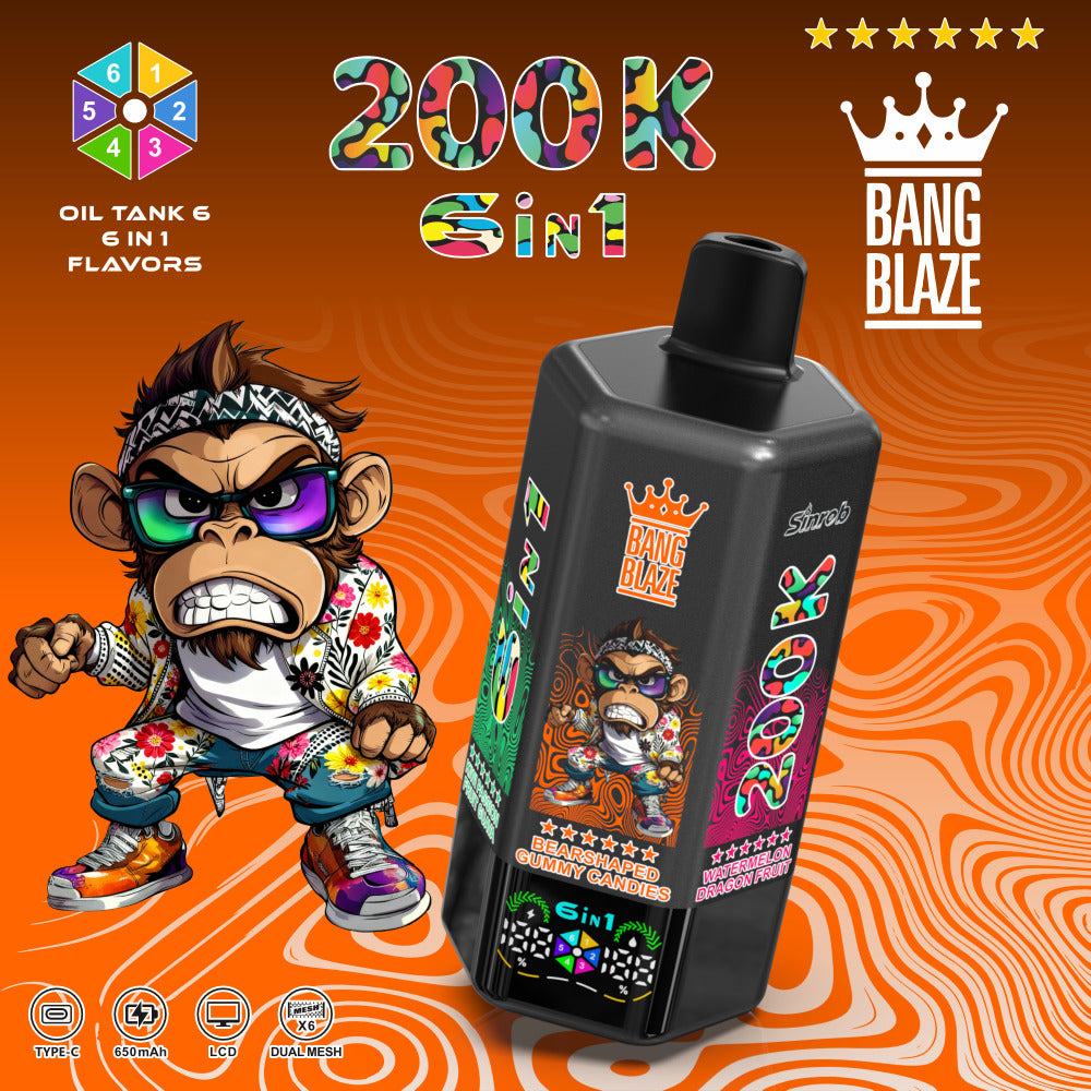Kit monouso Bang Blaze 200K 200000 Puffs 6 in 1