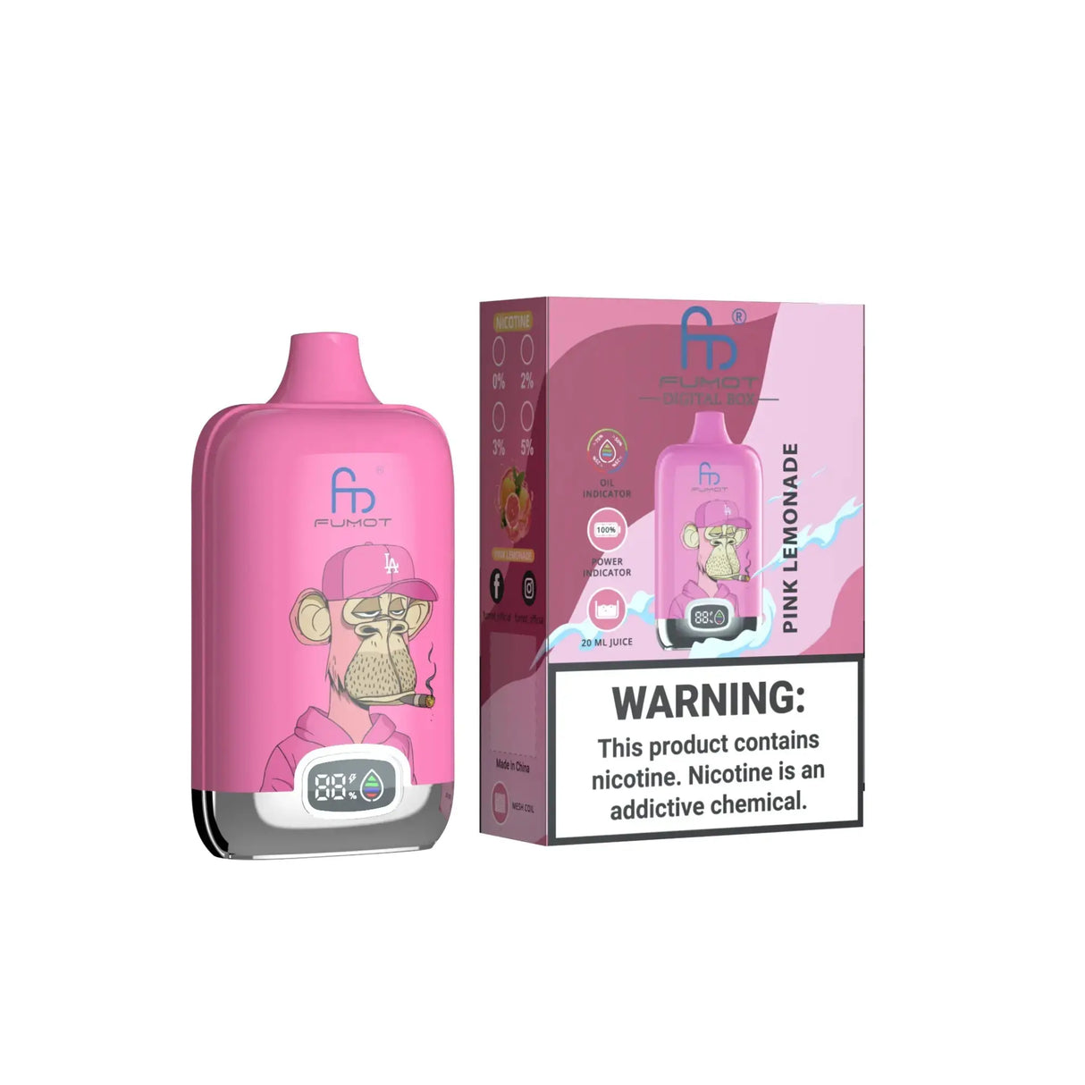 Kit monouso Fumot Randm Digital Box 12K 12000 Puffs 0mg
