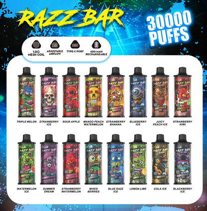 Kit monouso Razz Bar 30K 30000 Puffs