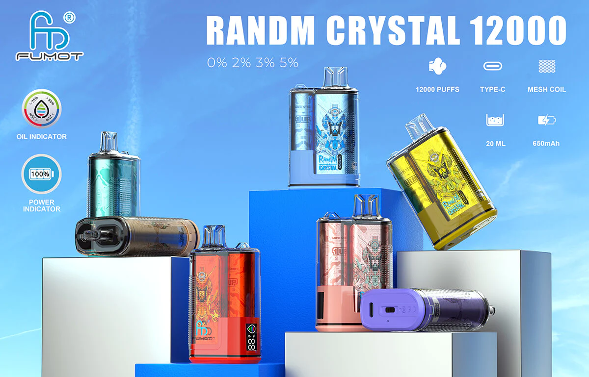 Kit monouso ricaricabile Randm Crystal 12000 soffi - Acquista 3 pezzi di kit usa e getta, riceverai 1 pezzo in omaggio (gusto casuale)