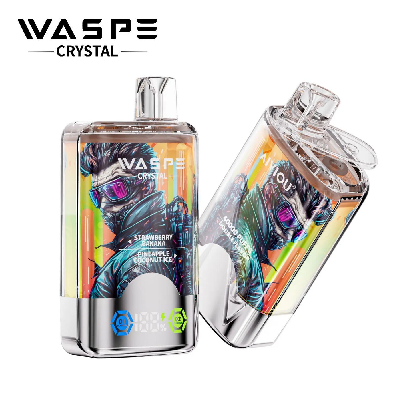 Kit monouso WASPE Crystal 40000 Puffs 40K (doppio gusto)