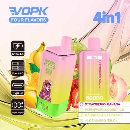 Kit monouso VOPK 80K Puffs 4IN1 650 mAh