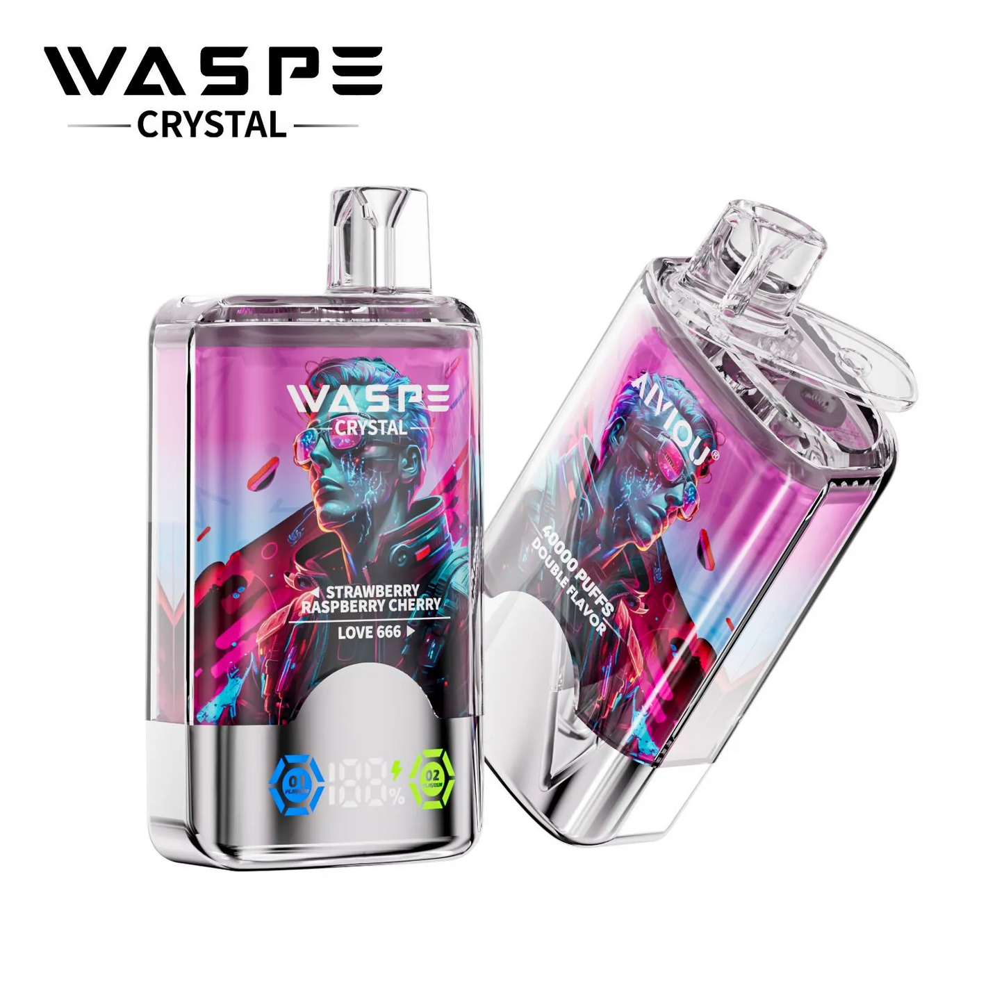 Kit monouso WASPE Crystal 40000 Puffs 40K (doppio gusto)