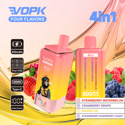 Kit monouso VOPK 80K Puffs 4IN1 650 mAh