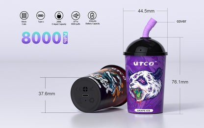 Kit Vape UTCO Puff Panda 8000 tiri (puff) sigarette elettroniche usa e getta ricaricabile