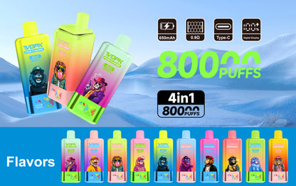Kit monouso VOPK 80K Puffs 4IN1 650 mAh