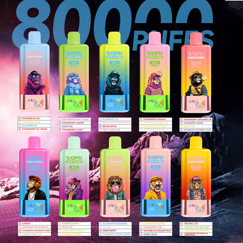 Kit monouso VOPK 80K Puffs 4IN1 650 mAh
